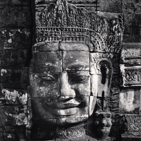 Bayon Temple Head, Angkor, Cambodia. 2018